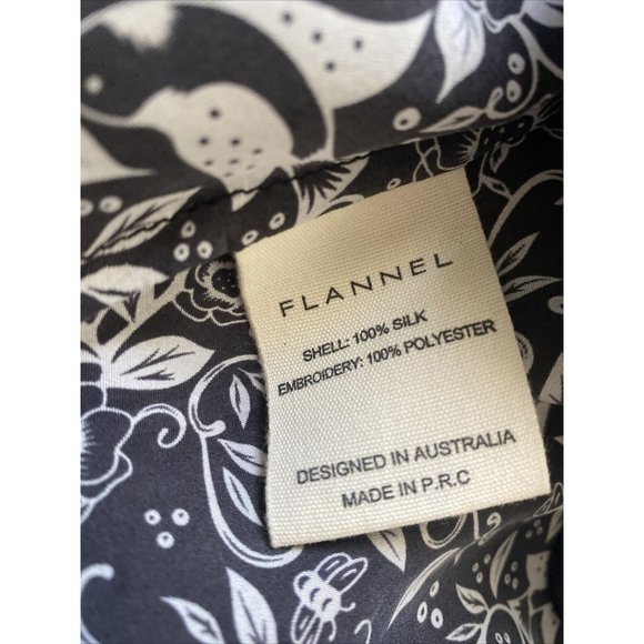 FLANNEL AMERICA Silk Tank Top Size 1 Gray Lightweight fits Small Floral - Picture 5 of 6